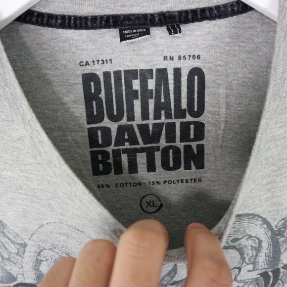 Buffalo David Bitton Y2K Grunge Style Tee Mens XL - Picture 4 of 5